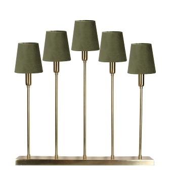 Lampa świąteczna Soft złota duża zielone abażury